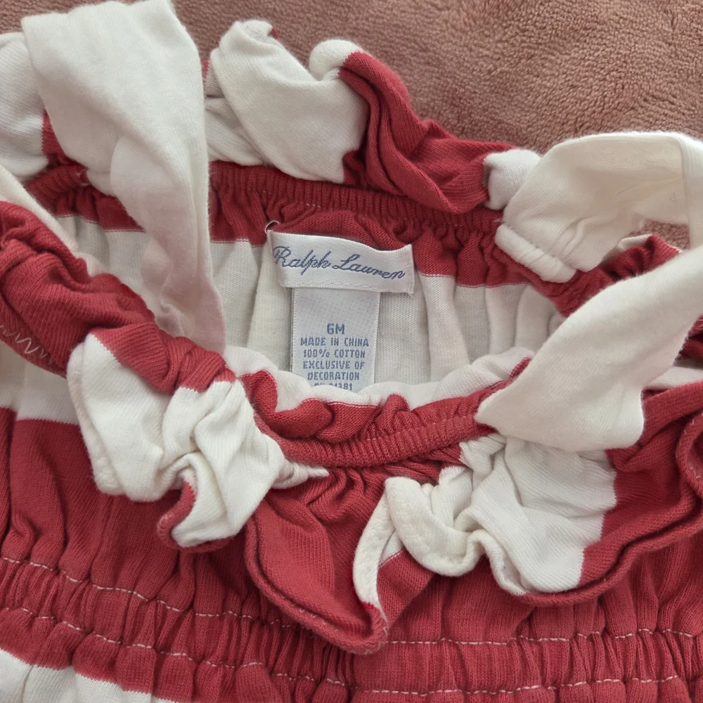 Ralph Lauren Aqua and White Dress And Striped Romper
